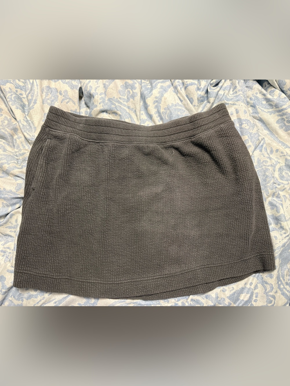 aerie Charcoal Ribbed Mini Skirt